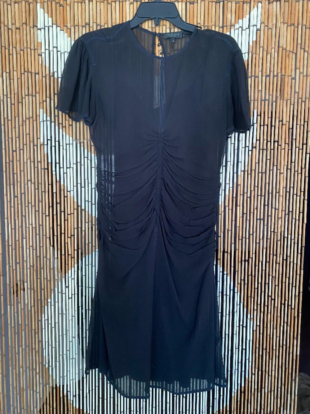 Rag & Bone Black Silk Crepe Above the Knee Dress size 4
